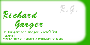 richard garger business card